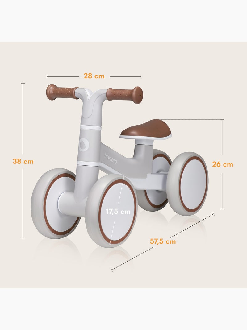 Bicicleta de equilibrio LIONELO Villy - Bicicleta infantil - 4 ruedas - Suspensión delantera - Asien Gris marrón - Kiabi