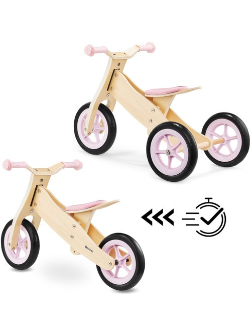 Bicicleta evolutiva 2 en 1 percy madera sin pedales triciclo y bici de equilibrio - Kiabi Bicicleta evolutiva 2 en 1 percy madera sin pedales triciclo y bici de equilibrio - Kiabi
