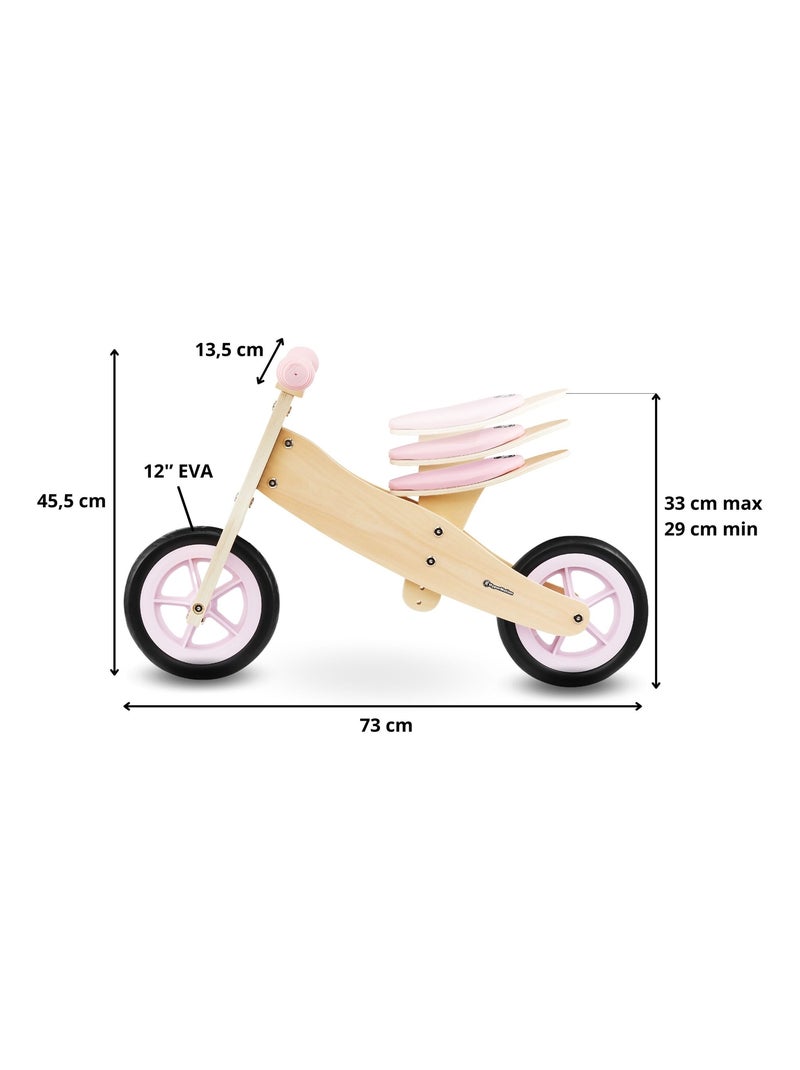 Bicicleta evolutiva 2 en 1 percy madera sin pedales triciclo y bici de equilibrio N/D - Kiabi