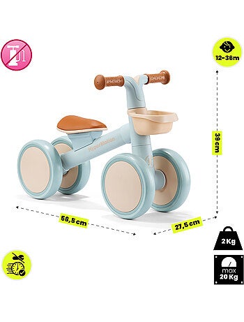 Bicicleta sin pedales infantil de 4 ruedas con cesta TOBI MINI HyperMotion