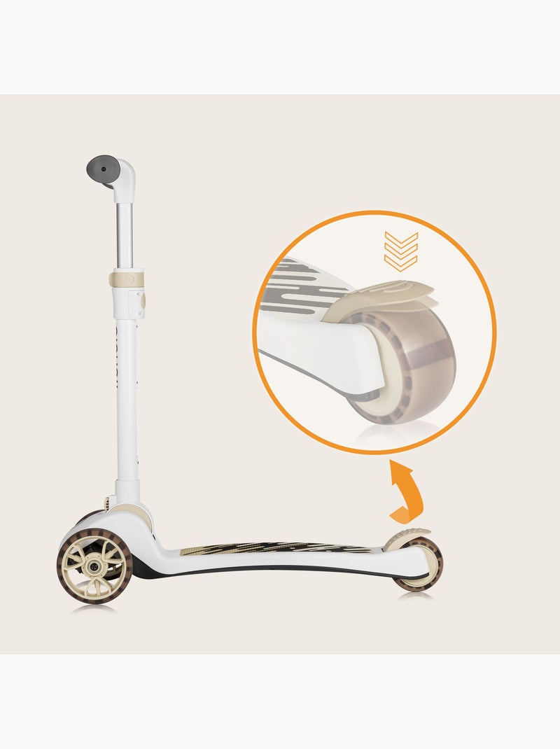 Bicicleta/patinete de equilibrio LIONELO Franky - Ruedas iluminadas - Hasta 50 kg - Cesta Beige - Kiabi
