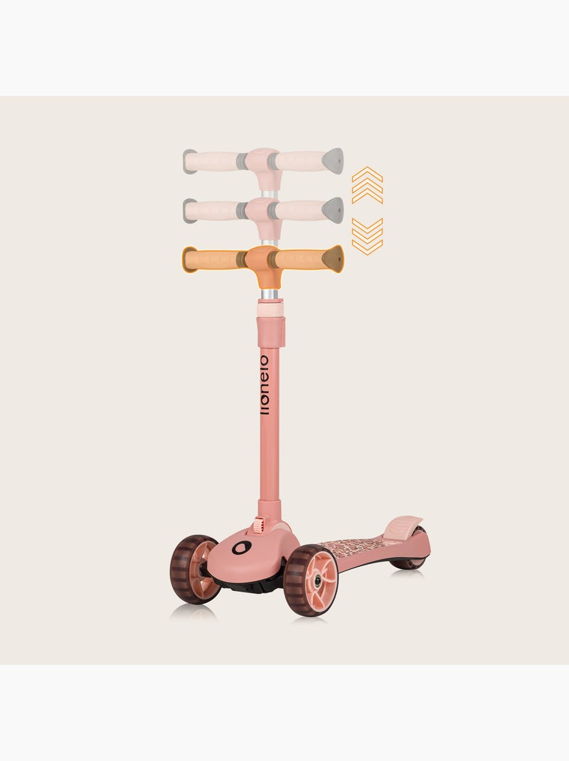 Bicicleta/patinete de equilibrio LIONELO Franky - Ruedas iluminadas - Hasta 50 kg - Cesta Rosa - Kiabi
