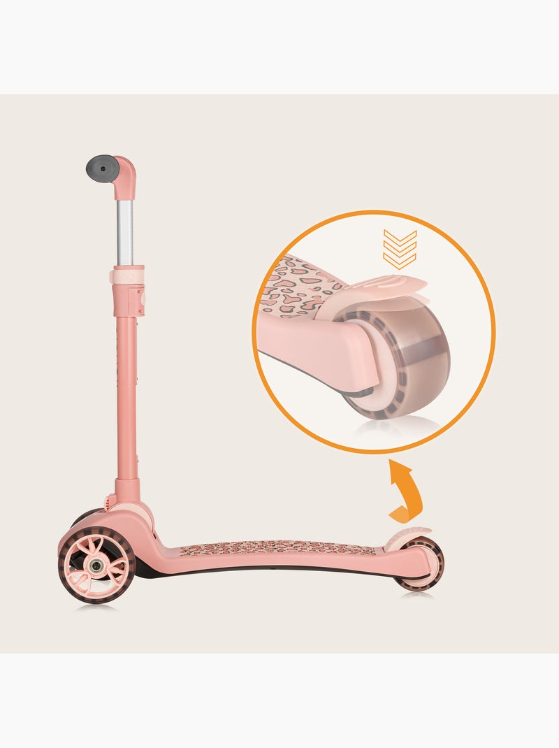 Bicicleta/patinete de equilibrio LIONELO Franky - Ruedas iluminadas - Hasta 50 kg - Cesta Rosa - Kiabi