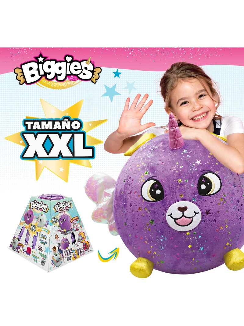Biggies peluche hinchable xxl perro brillante Malva lila - Kiabi