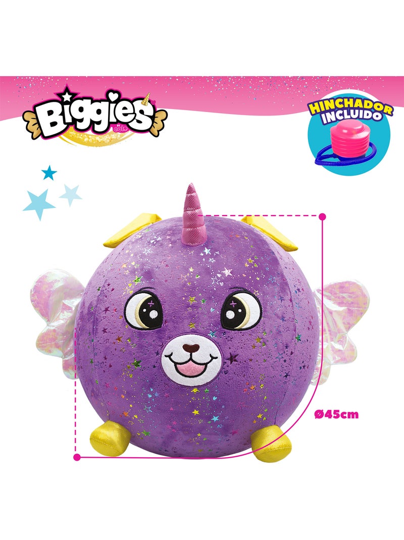 Biggies peluche hinchable xxl perro brillante Malva lila - Kiabi