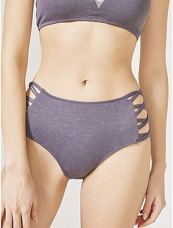 Biker heat braguita de bikini de tiro alto penti