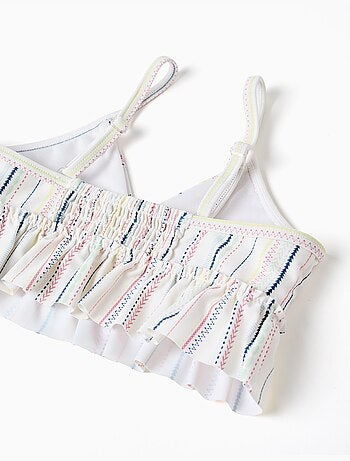 Bikini a rayas étnicas y volantes B&S