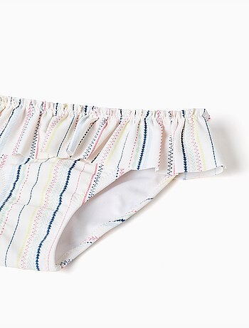 Bikini a rayas étnicas y volantes B&S