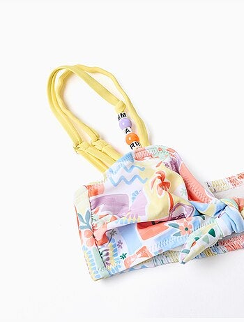Bikini con estampado y cuentas