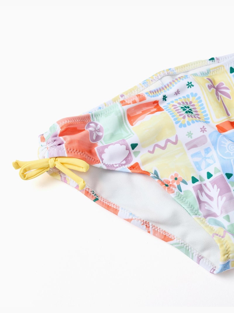 Bikini con estampado y cuentas Blanco - Kiabi