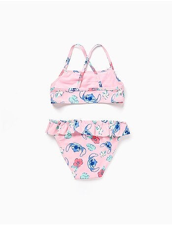 Bikini con motivo de Stitch y volantes