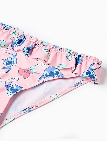 Bikini con motivo de Stitch y volantes