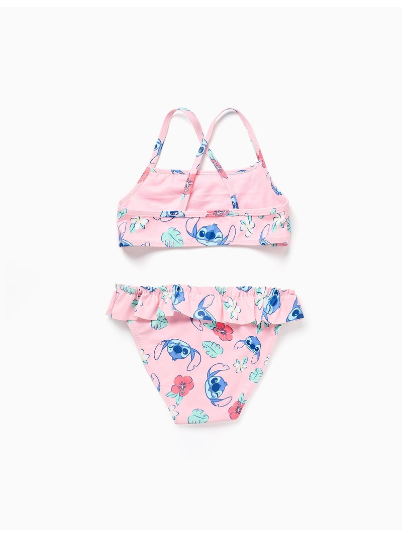 Bikini con motivo de Stitch y volantes Rosa claro - Kiabi