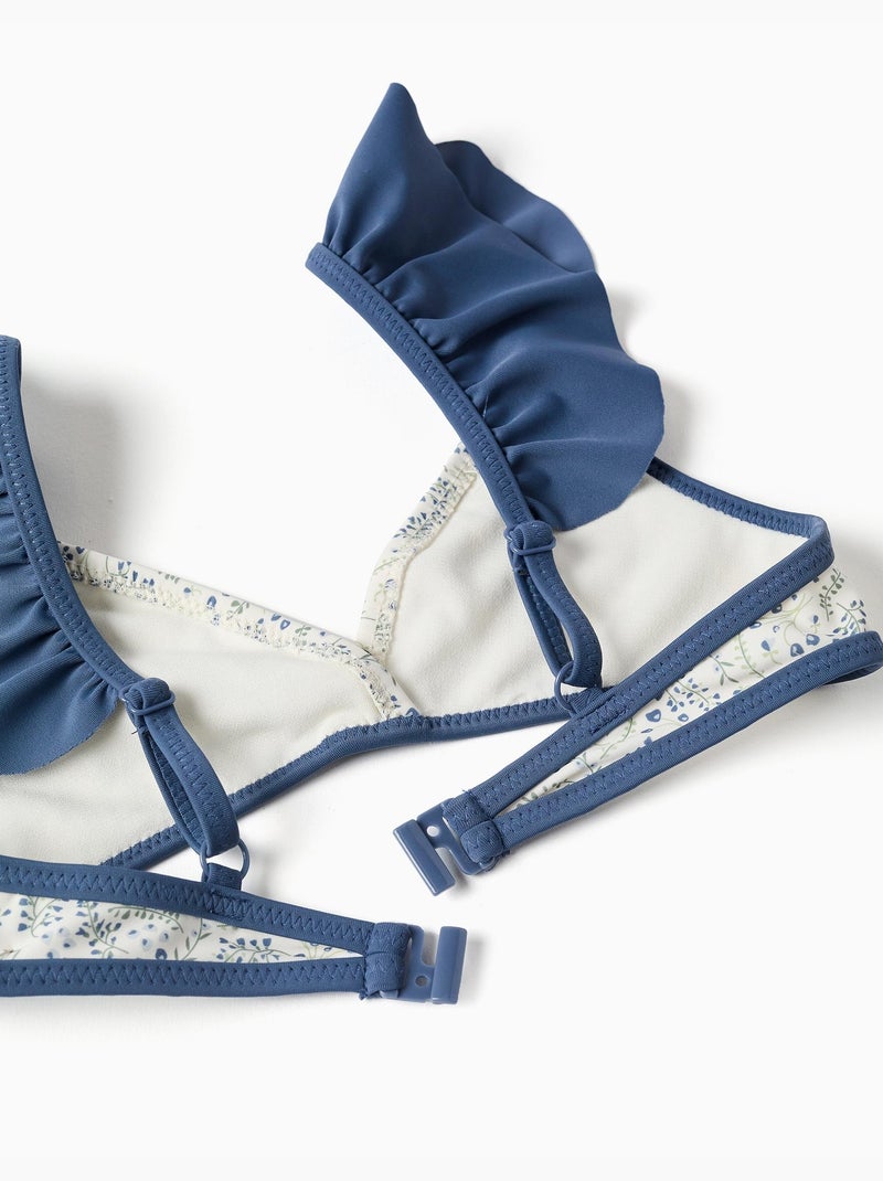 Bikini con motivo floral y volantes You&Me Beige claro - Kiabi