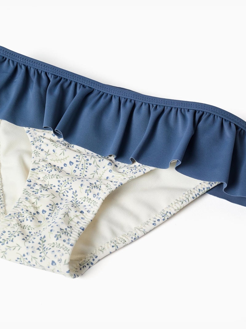 Bikini con motivo floral y volantes You&Me Beige claro - Kiabi