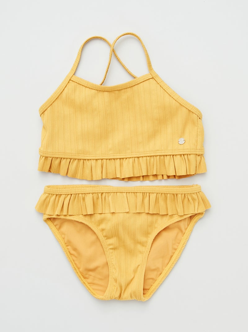 Bikini con volante BEIGE - Kiabi