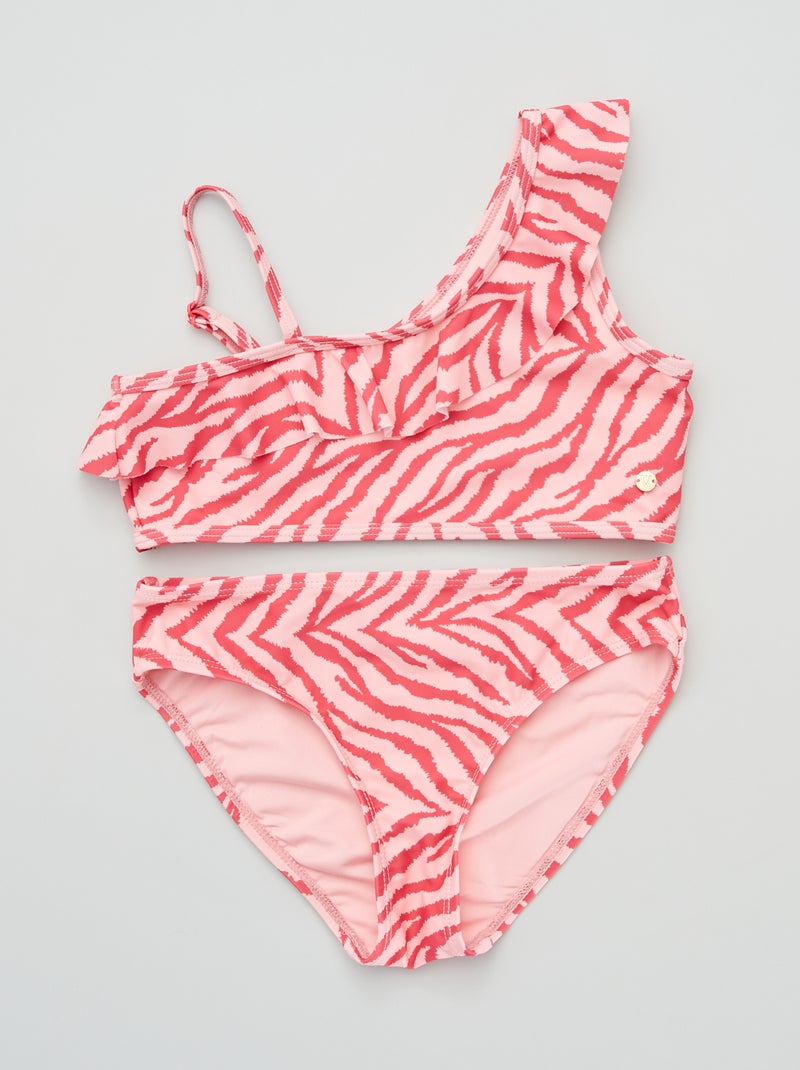 Bikini estampado cebra ROSA - Kiabi