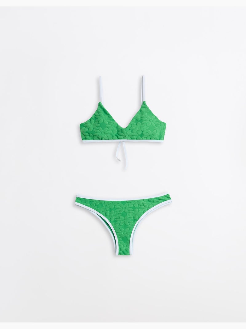 Bikini jacquard floral, MO Fashion Verde - Kiabi
