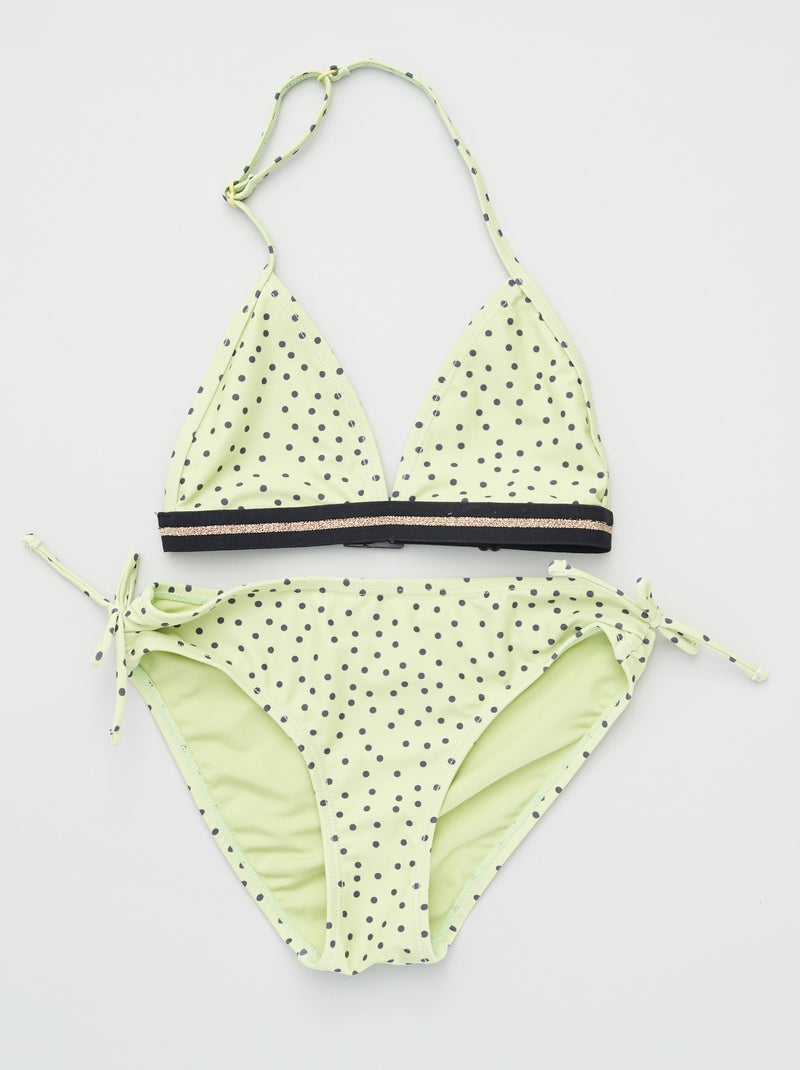Bikini motivo lunares verde - Kiabi