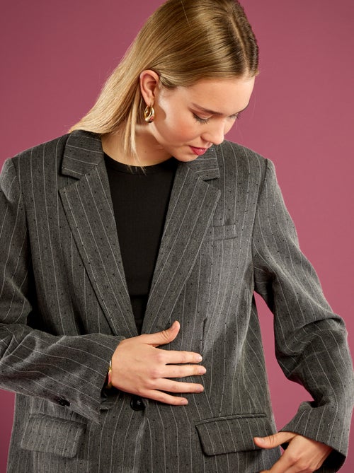 Blazer a rayas con strass - Kiabi