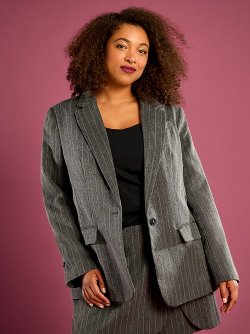 Blazer a rayas con strass integrados - Kiabi