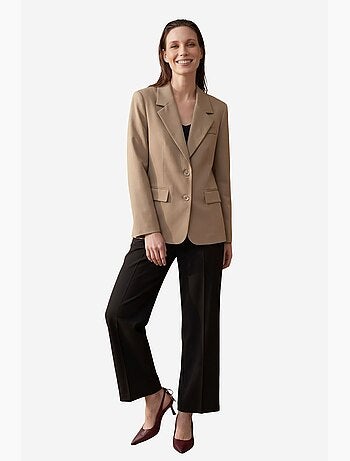 Blazer con cuello chal y cierre de botones my fashion