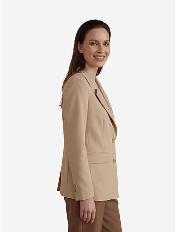 Blazer con cuello chal y cierre de botones my fashion