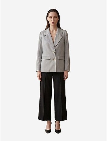 Blazer con cuello chal y cierre de botones my fashion