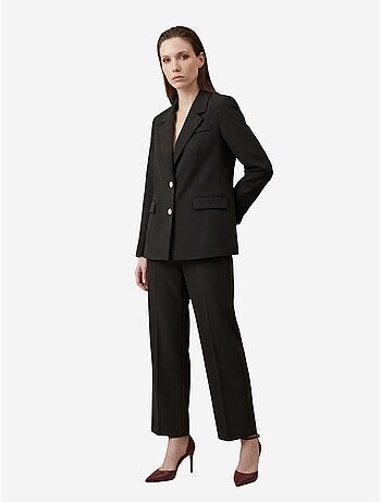 Blazer con cuello chal y cierre de botones my fashion