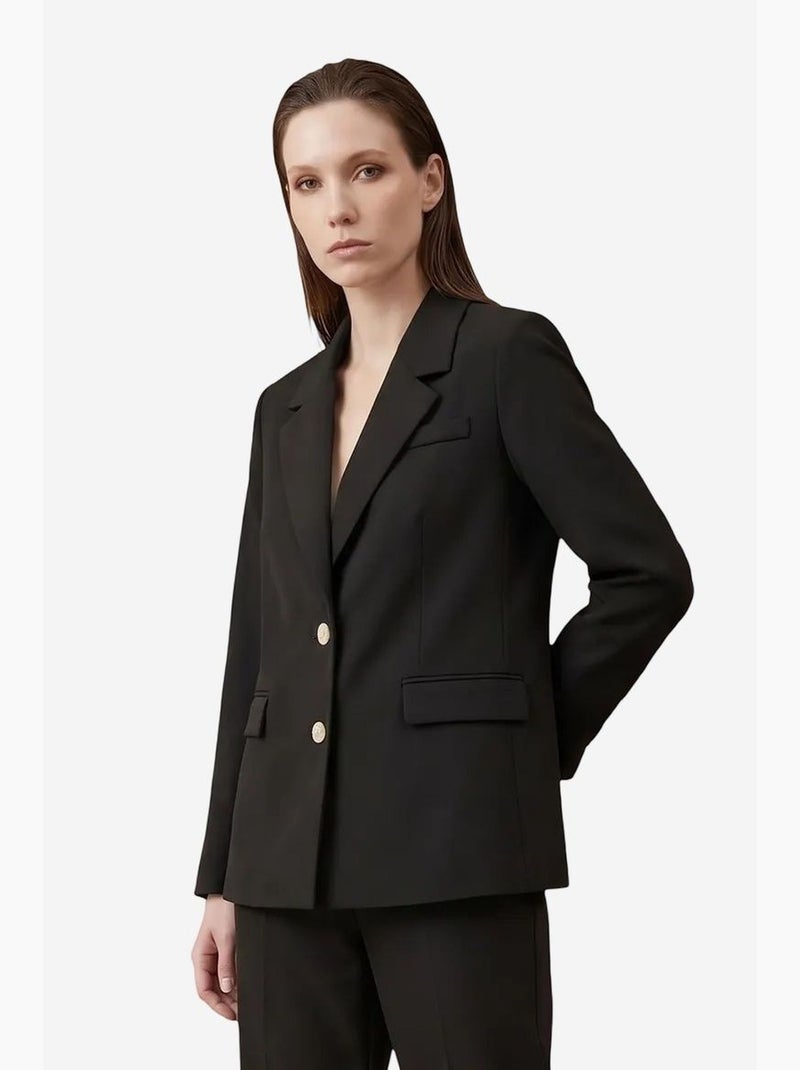 Blazer con cuello chal y cierre de botones my fashion Negro - Kiabi