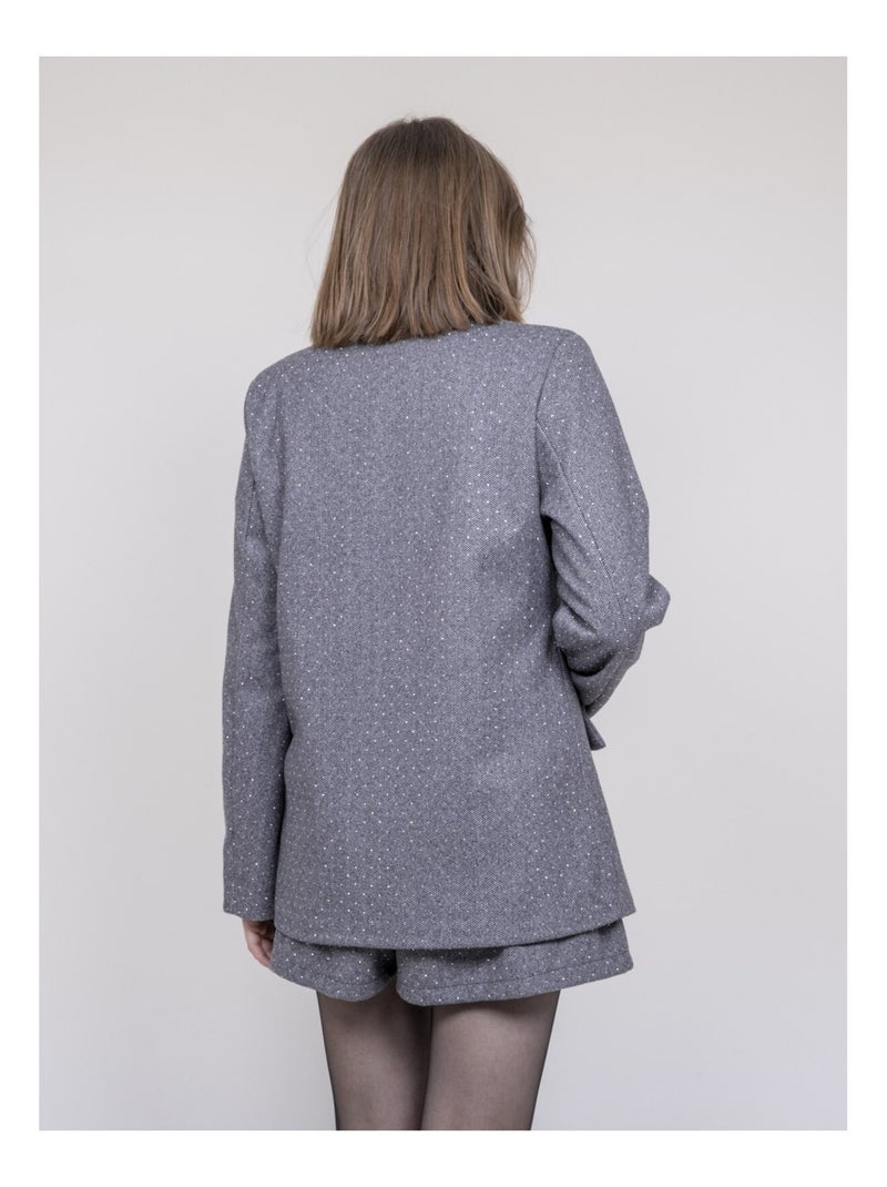 Blazer con strass ULISIA Gris - Kiabi