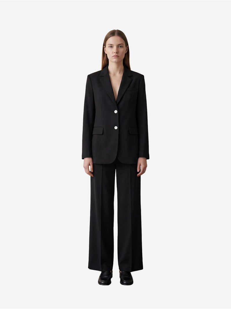 Blazer de algodón y lino con cierre de botones my fashion Negro - Kiabi