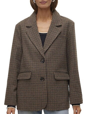 Blazer de Cuadros Pata de Gallo para Mujer Vero Moda