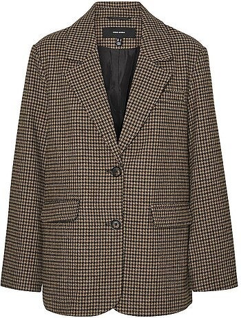 Blazer de Cuadros Pata de Gallo para Mujer Vero Moda