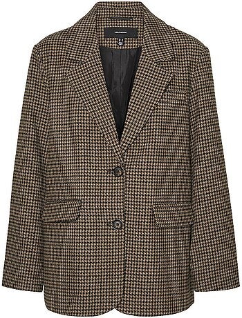 Blazer de Cuadros Pata de Gallo para Mujer Vero Moda