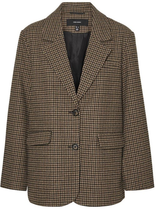 Blazer de Cuadros Pata de Gallo para Mujer Vero Moda - Kiabi