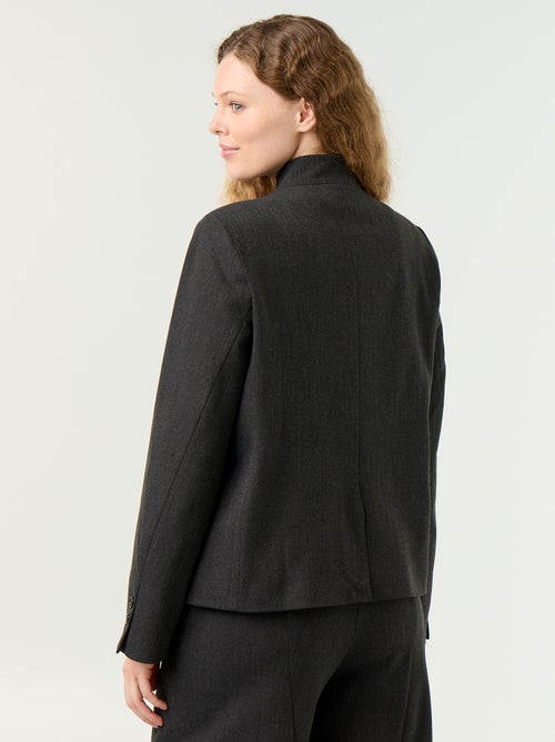 Blazer de cuello alto con efecto cruzado - Kiabi