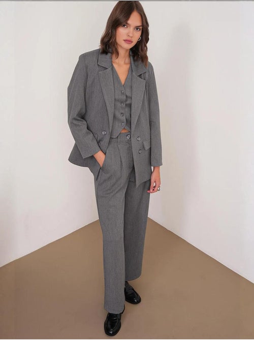 Blazer de manga larga con detalle de plumas artificiales mixray - Kiabi