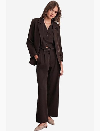 Blazer de manga larga con detalle de plumas artificiales mixray