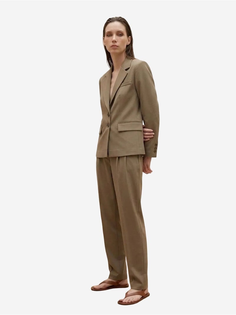 Blazer de mujer de ajuste regular my fashion Caqui - Kiabi