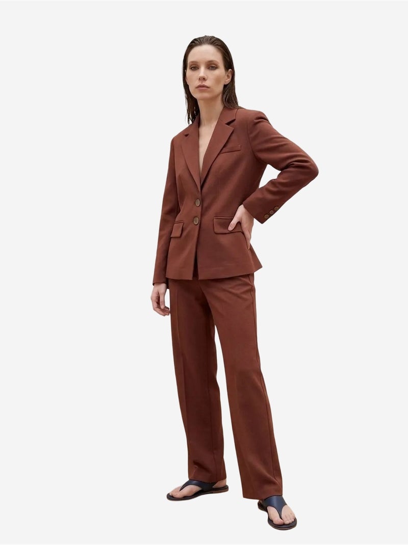 Blazer de mujer de ajuste regular my fashion Marrón chocolate - Kiabi