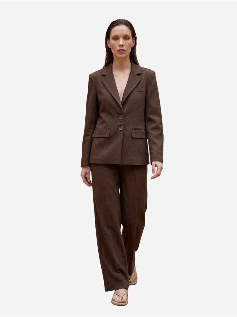 Blazer de mujer de ajuste regular my fashion Marrón - Kiabi