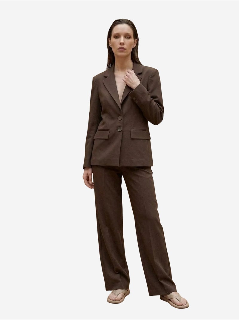 Blazer de mujer de ajuste regular my fashion Marrón - Kiabi