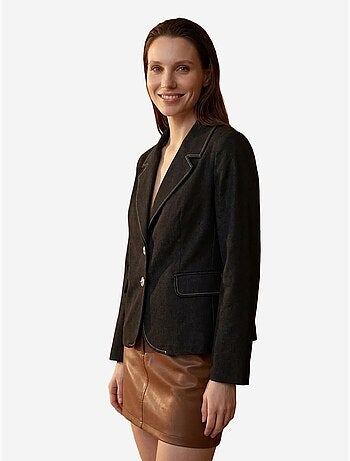 Blazer de mujer en popelín de algodón-lycra my fashion