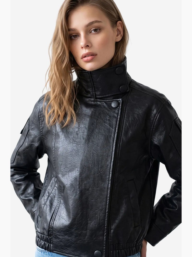 Blazer de mujer entallado mixray Negro - Kiabi