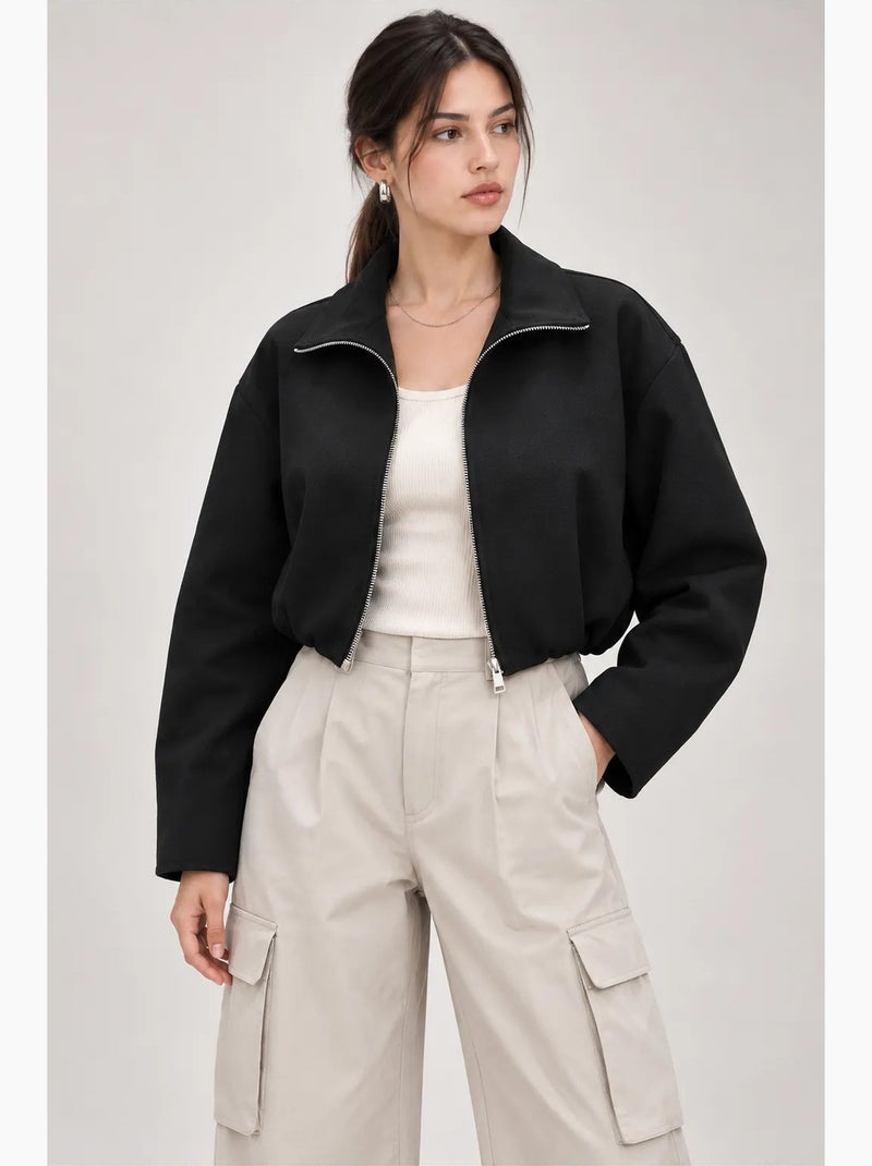 Blazer de mujer entallado mixray Negro - Kiabi