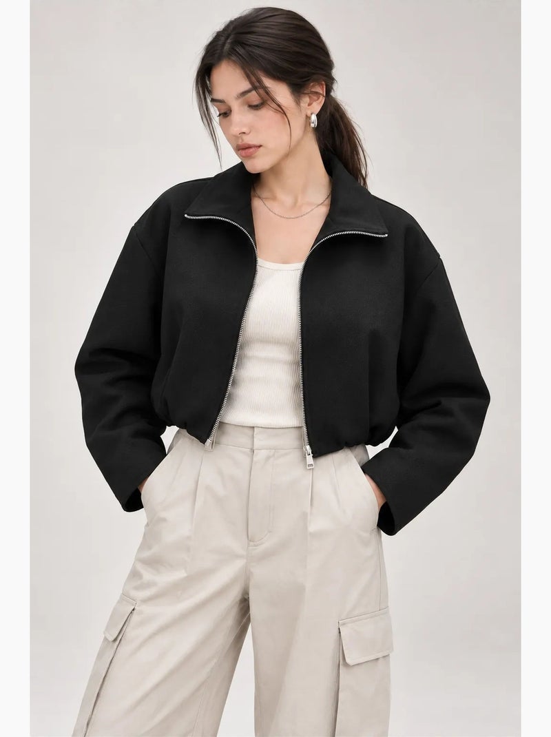 Blazer de mujer entallado mixray Negro - Kiabi