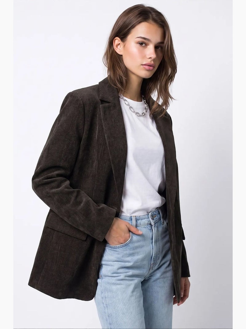Blazer de mujer mixray Gris negro - Kiabi