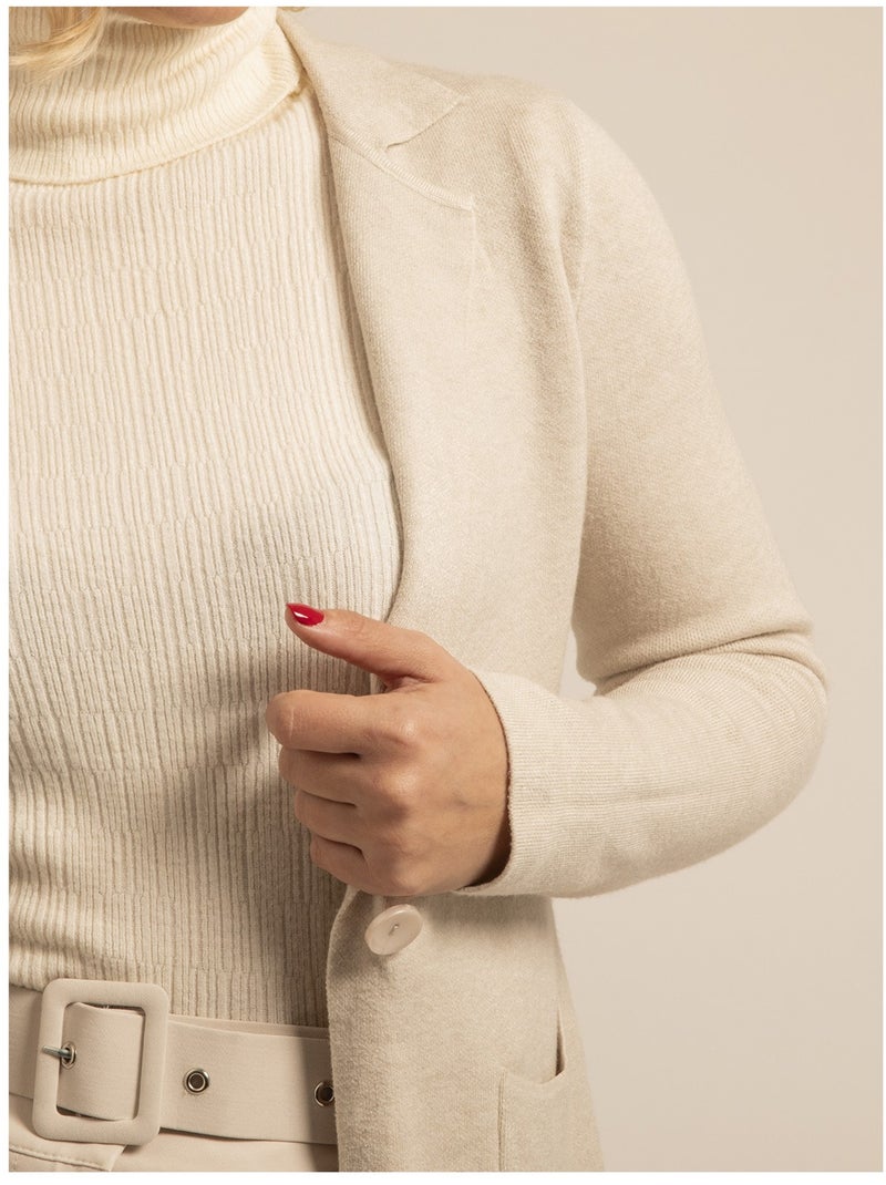 Blazer de punto UPLANA Beige - Kiabi