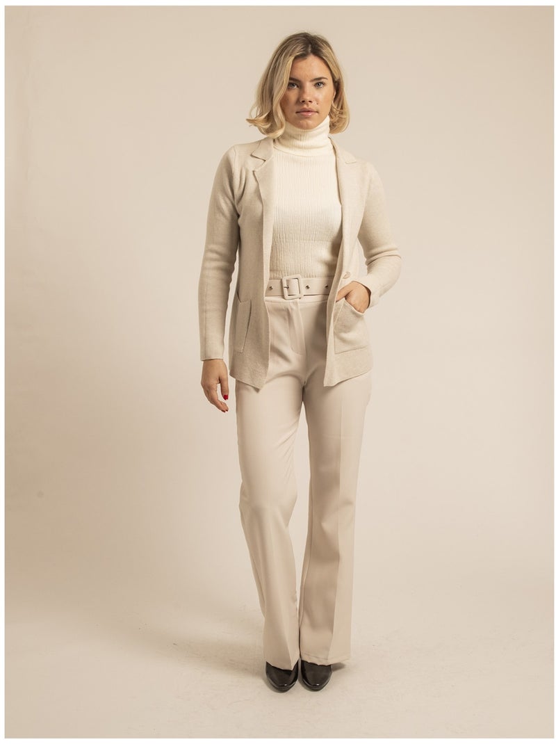 Blazer de punto UPLANA Beige - Kiabi